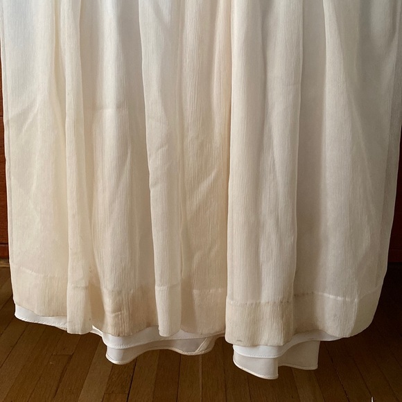 J Crew silk off white wedding dress. Size 6P. - Picture 7 of 10